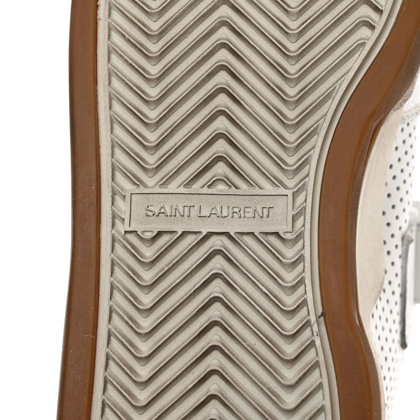 Calfskin Perforated Womens SL24 Sneakers 37 White