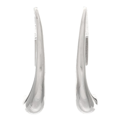 Tiffany Sterling Silver Elsa Peretti Teardrop Hoop Earrings 1 of 4