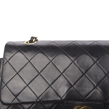 Chanel Lambskin Quilted Medium Double Flap Black 18 of 19