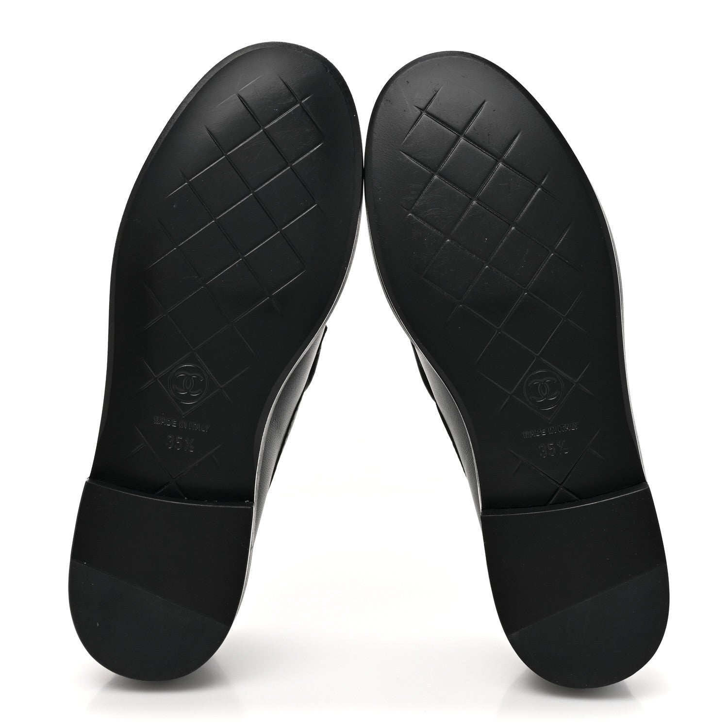 Chanel Lambskin Quilted CC Turnlock Loafers 35.5 Black 5 of 9