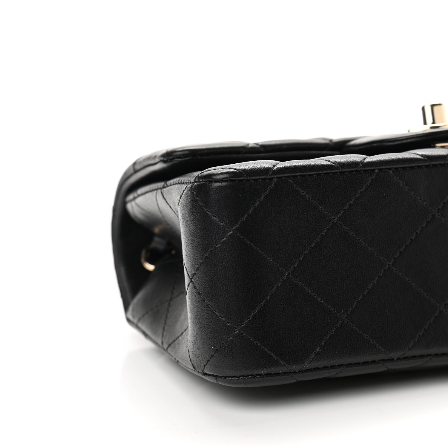 Chanel Lambskin Quilted Mini Rectangular Flap Black 9 of 12