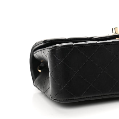 Chanel Lambskin Quilted Mini Rectangular Flap Black 9 of 12