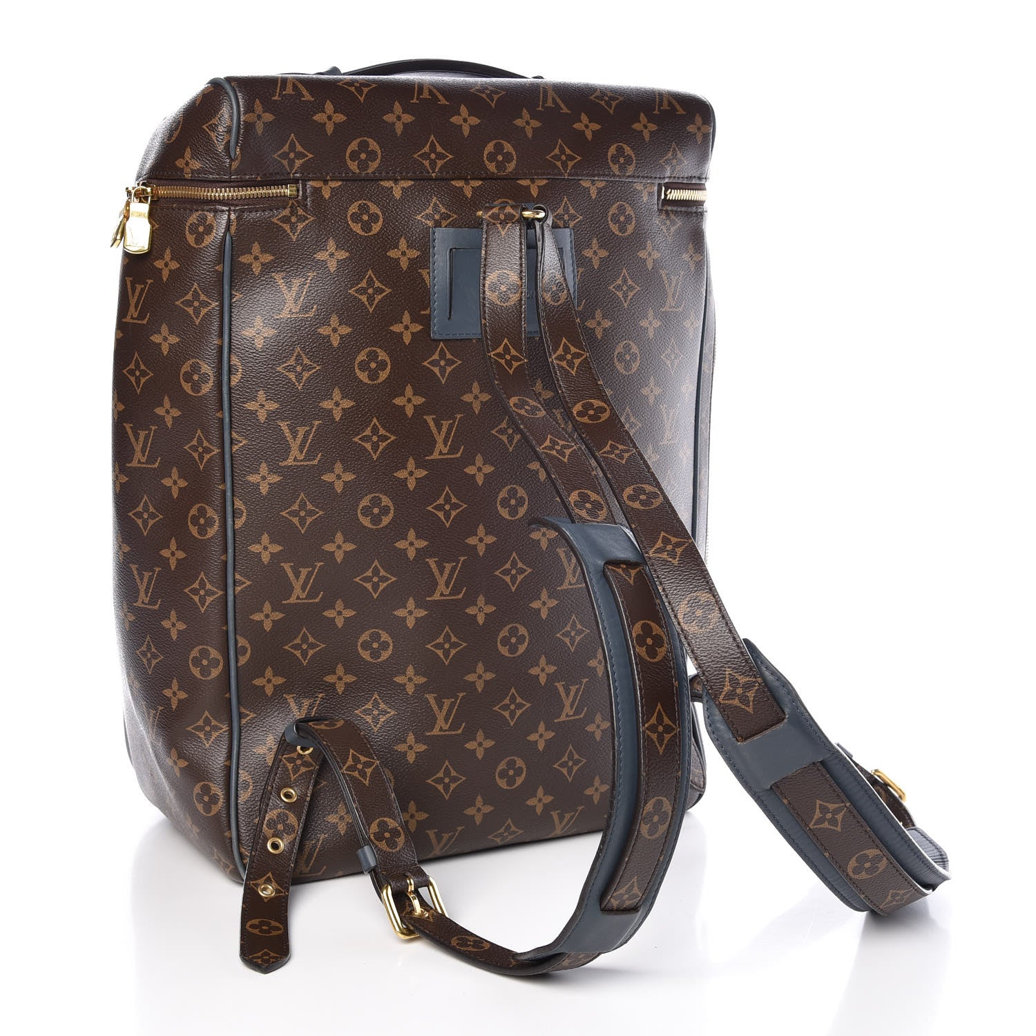 Louis Vuitton Monogram Cuir Slate Backpack Blue 3 of 10