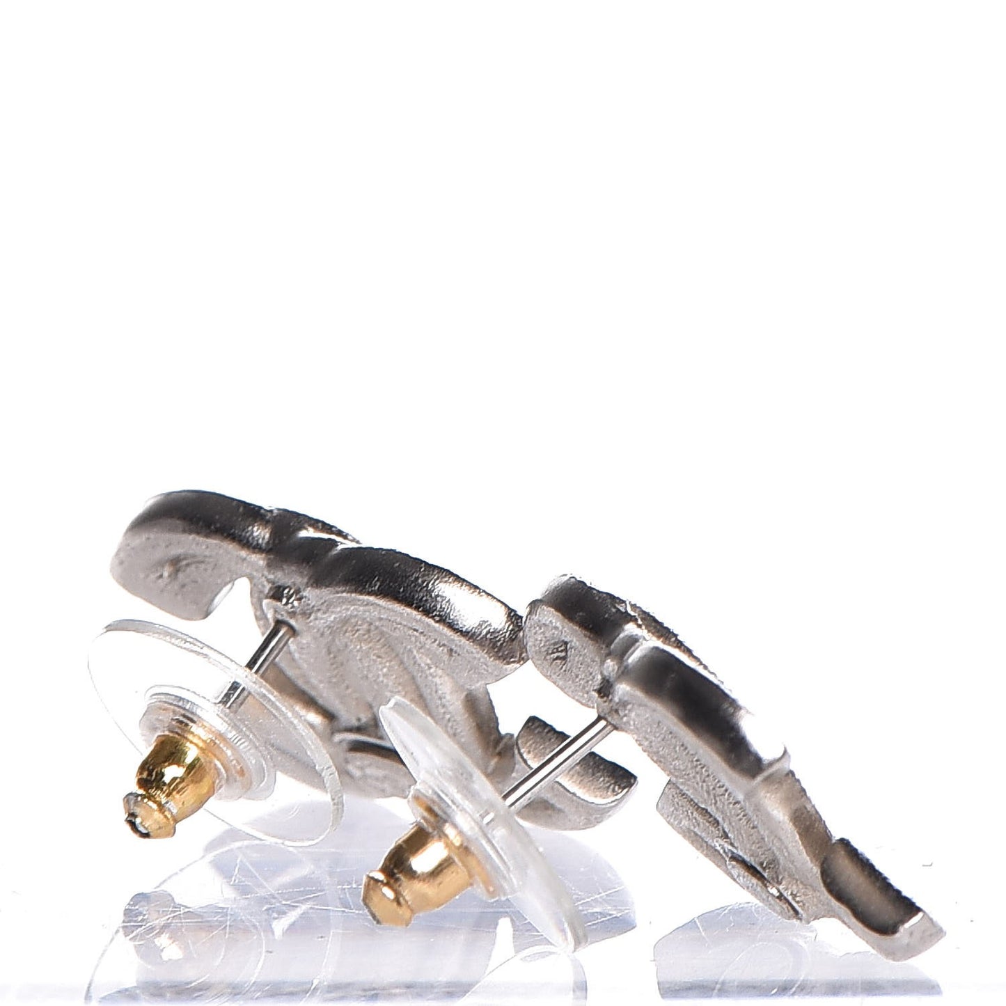 Crystal CC Earrings Silver