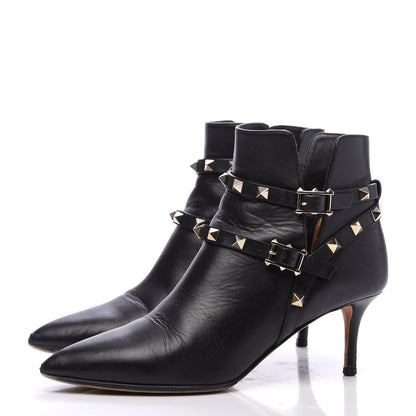 Valentino Garavani Calfskin Rockstud Double Buckle 65mm Ankle Boots 36 Black 3 of 11