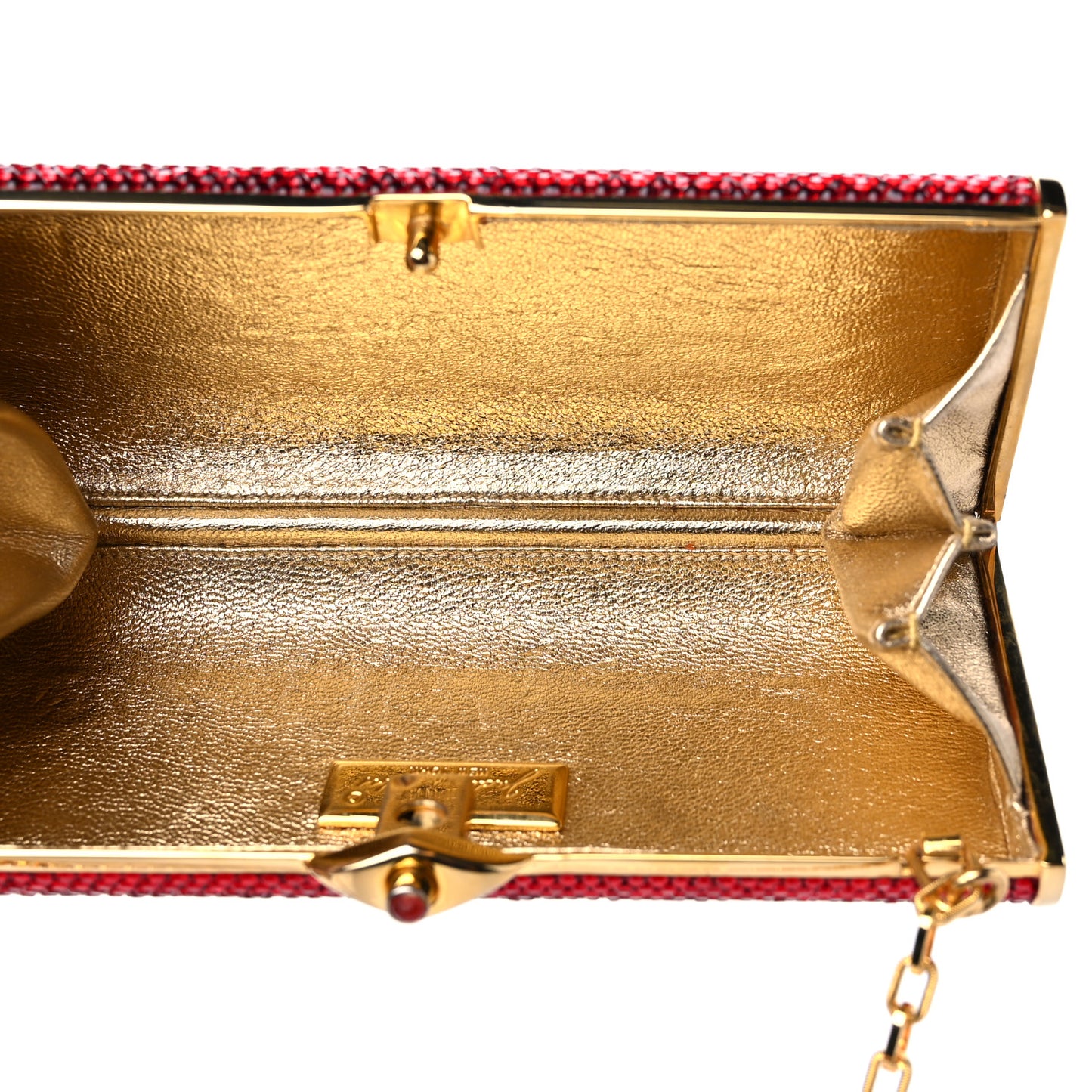 Crystal Minaudiere Clutch Red
