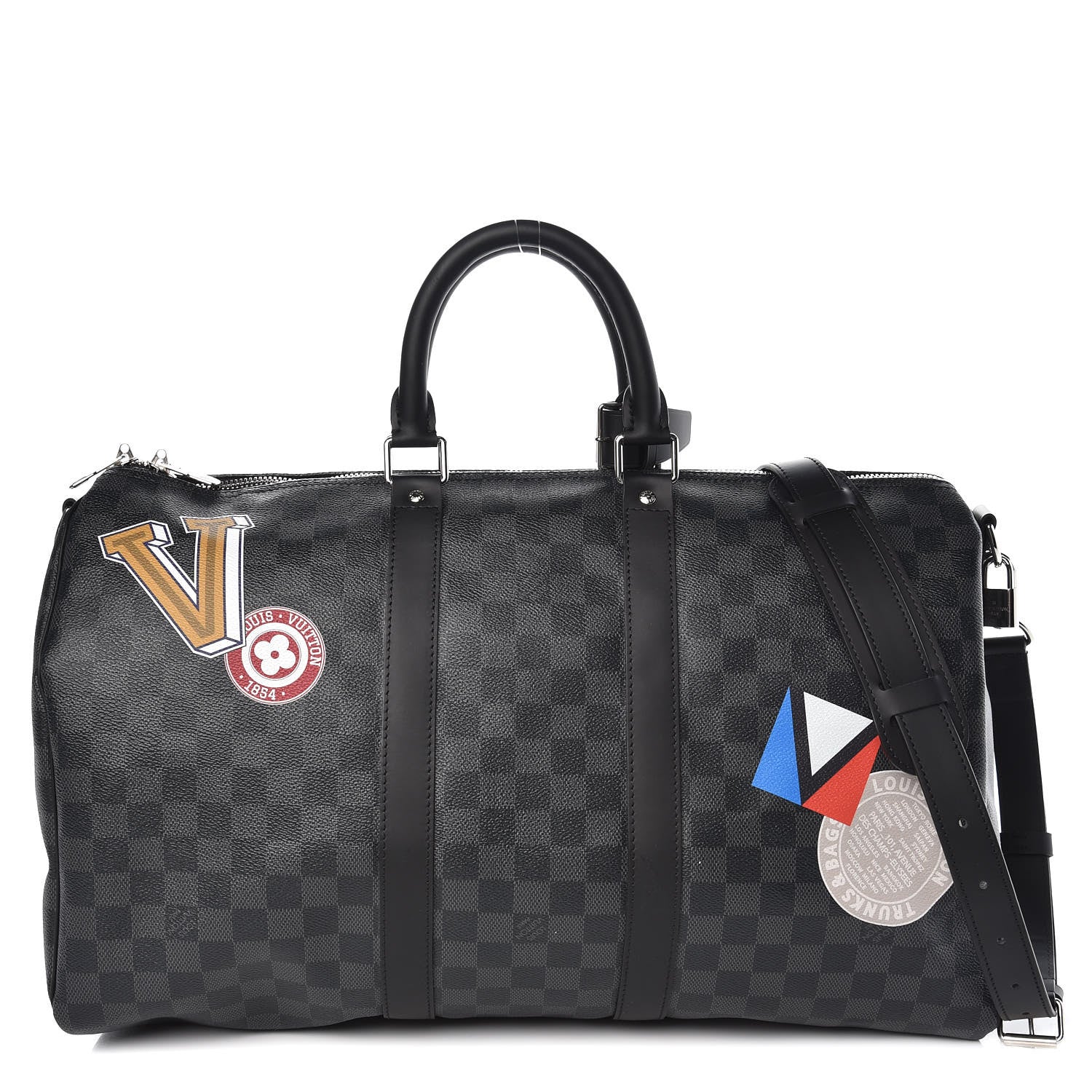Louis Vuitton Damier Graphite LV League Keepall Bandouliere 45 1 of 7