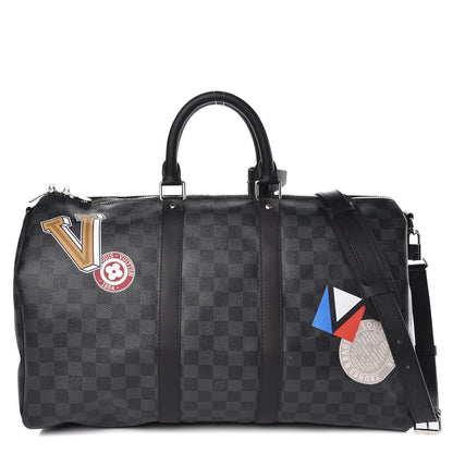 Louis Vuitton Damier Graphite LV League Keepall Bandouliere 45 1 of 7