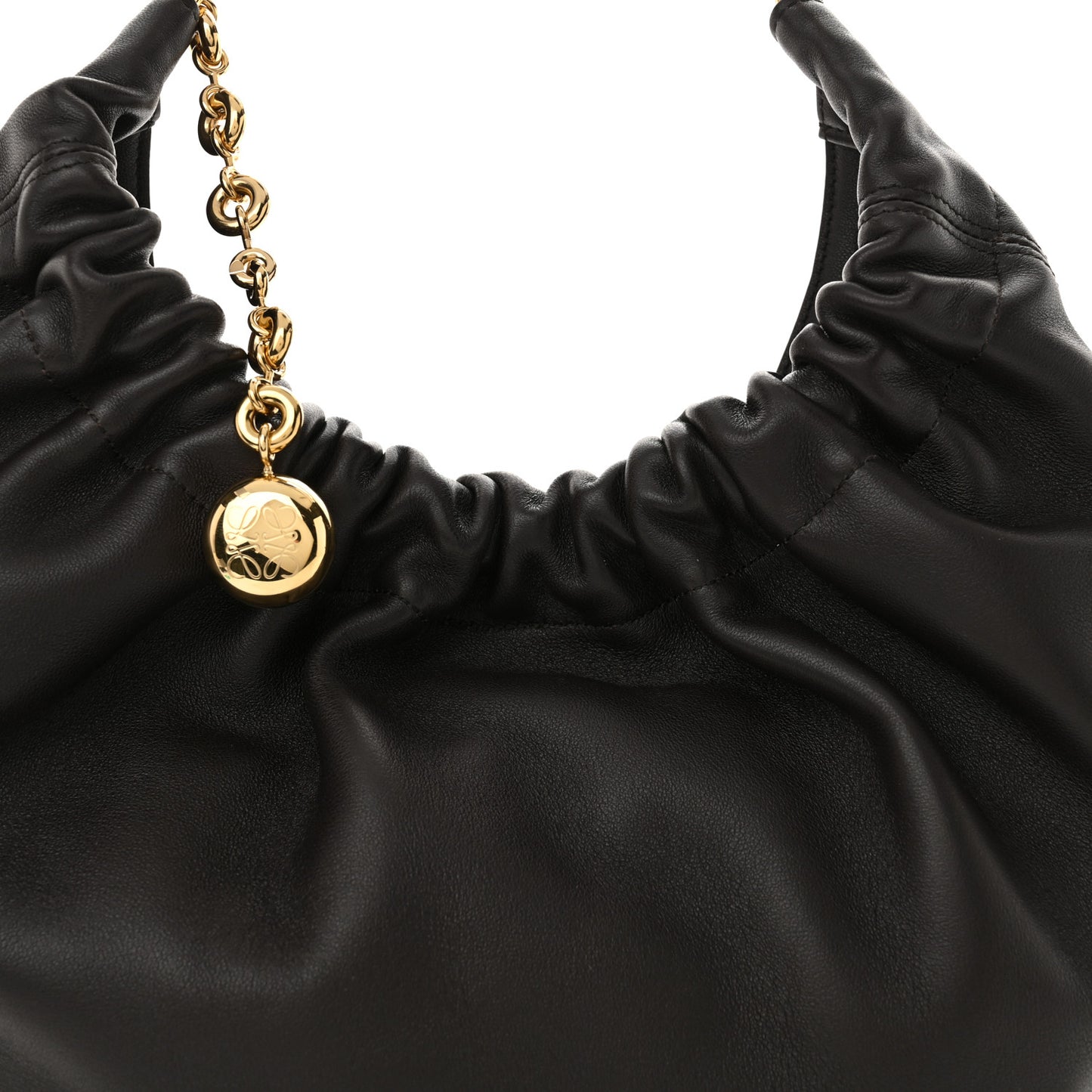 Nappa Small Squeeze Bag Dark Brown