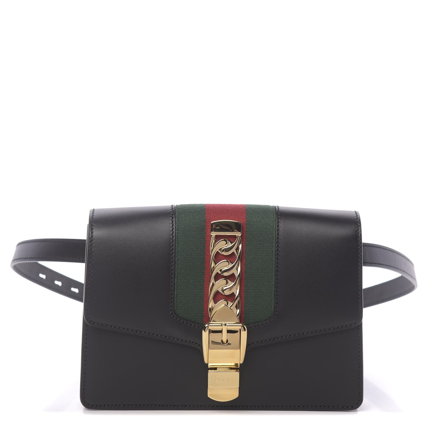 Gucci Calfskin Sylvie Belt Bag Black 1 of 10