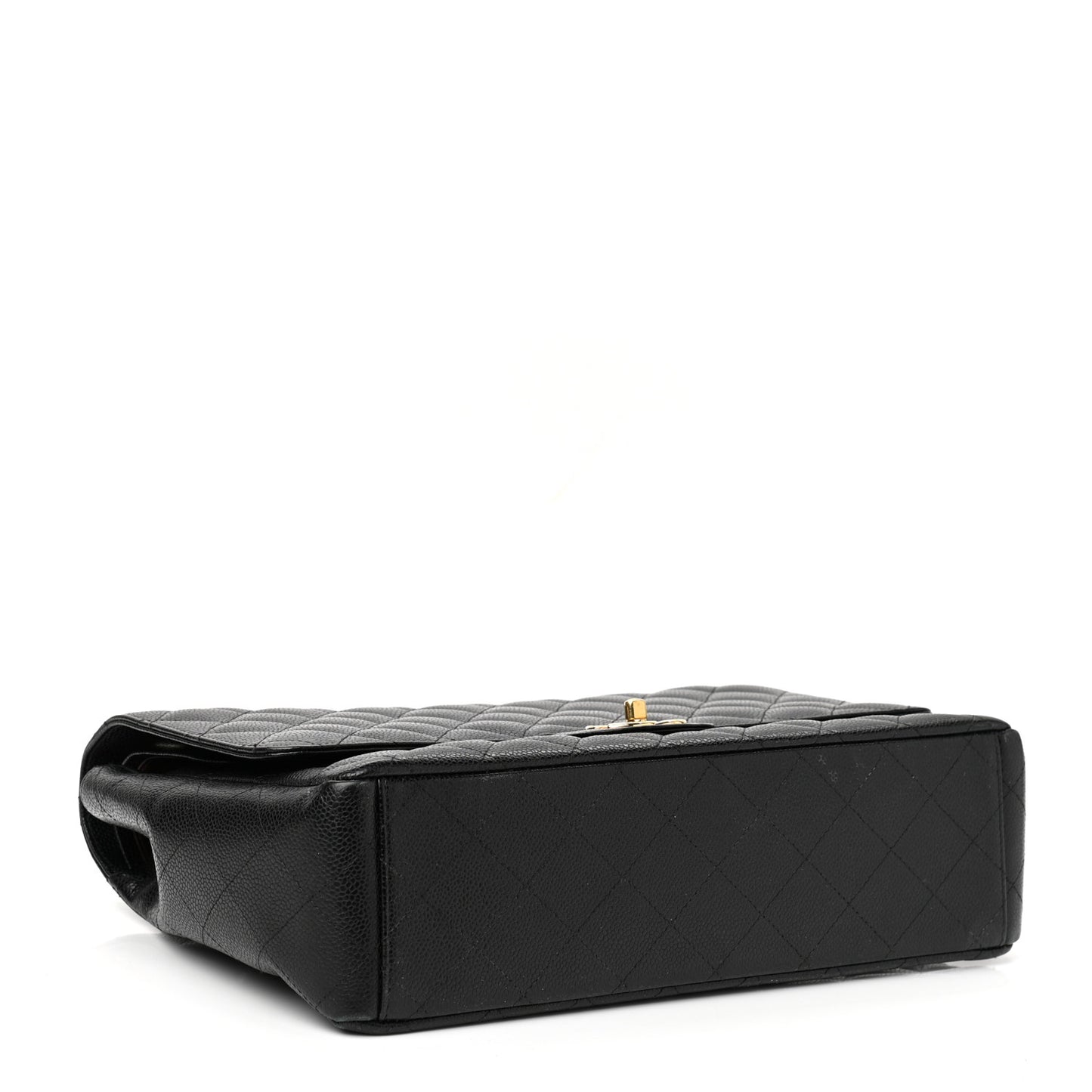 Caviar Quilted Maxi Double Flap Black
