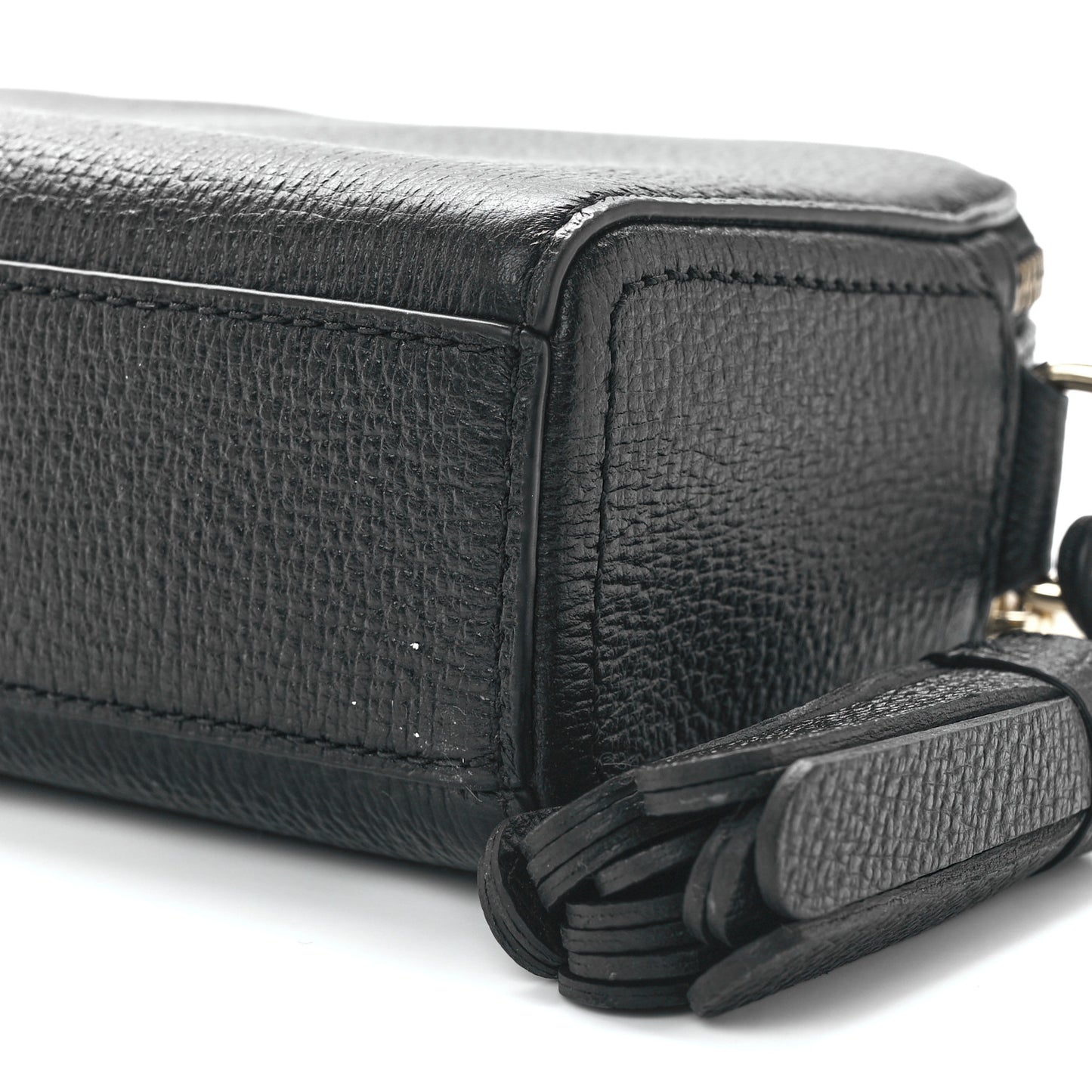 Calfskin Shutter Camera Crossbody Bag Black