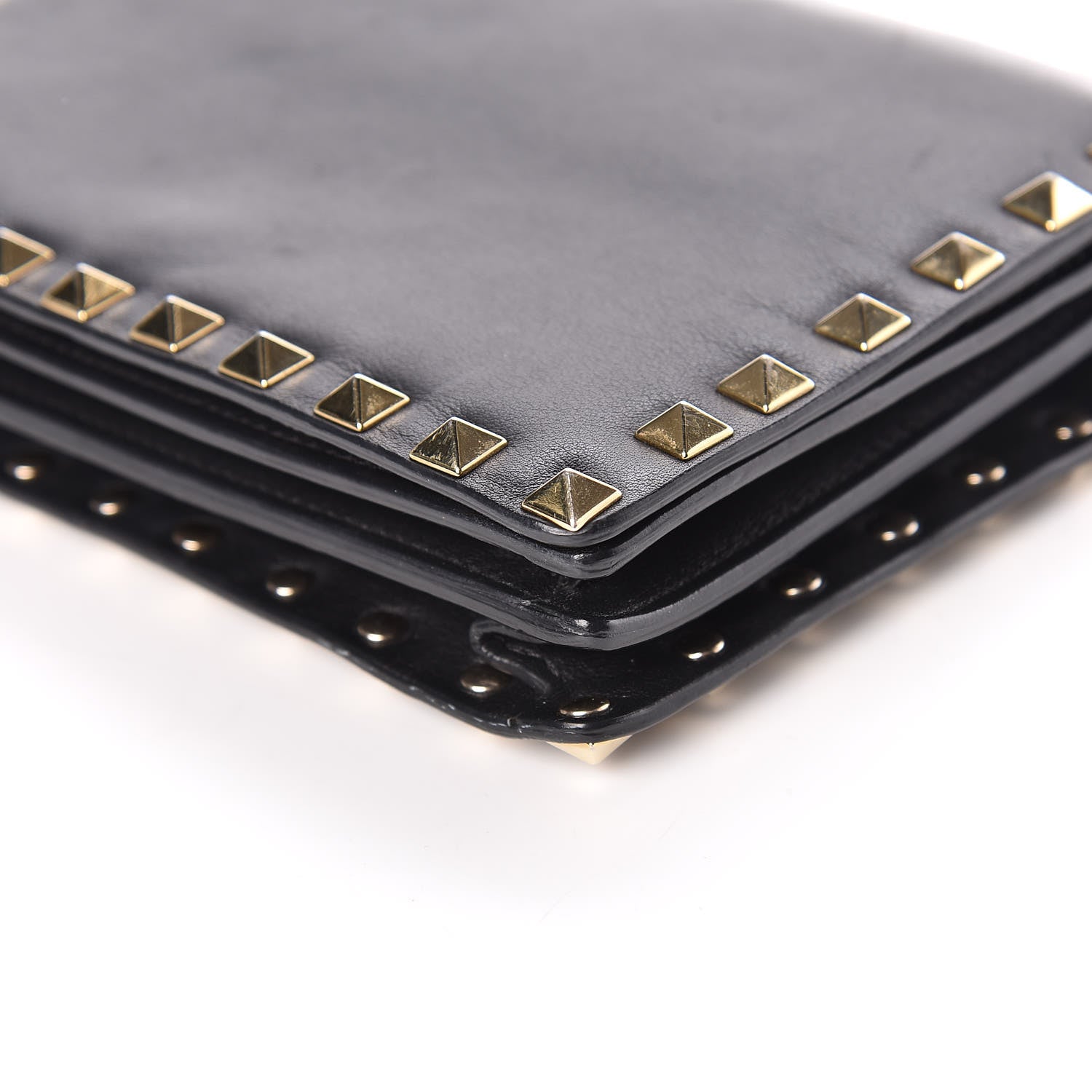 Valentino Garavani Calfskin Rockstud Wallet on Chain Black 15 of 15