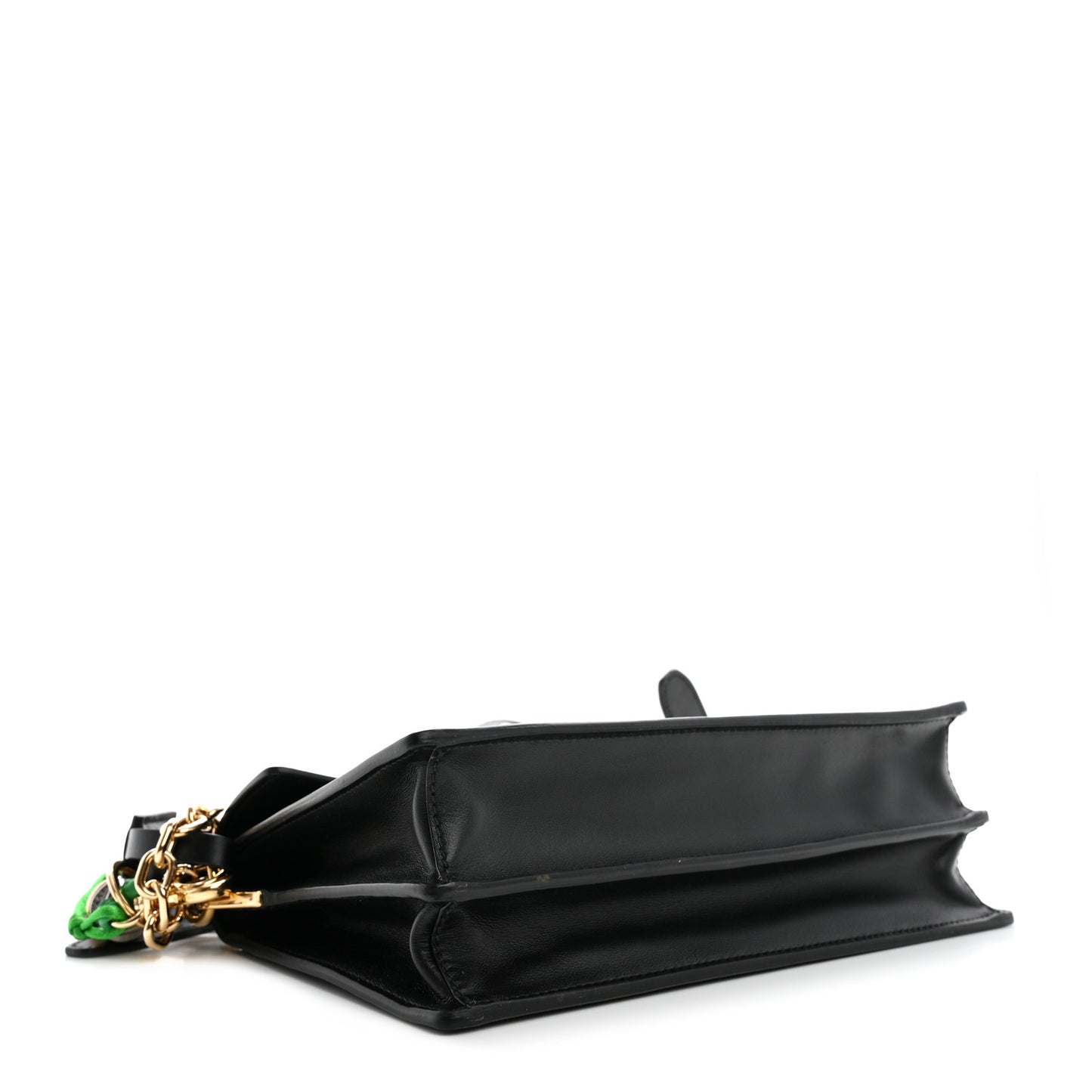 Calfskin Soft Sound Charms Shoulder Bag Black