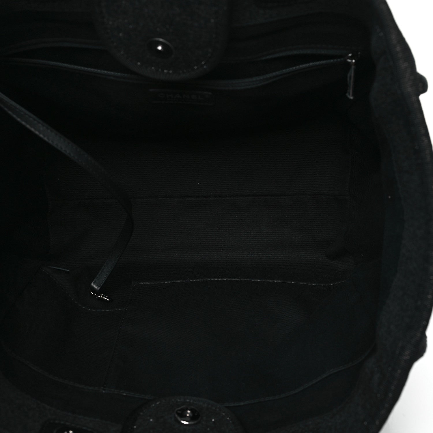 Chanel Lurex Boucle Medium Deauville Tote Black 5 of 9