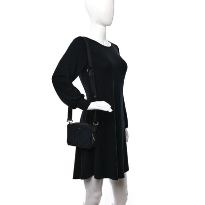Christian Dior Oblique Zipped With Strap Pouch Black 2 of 11