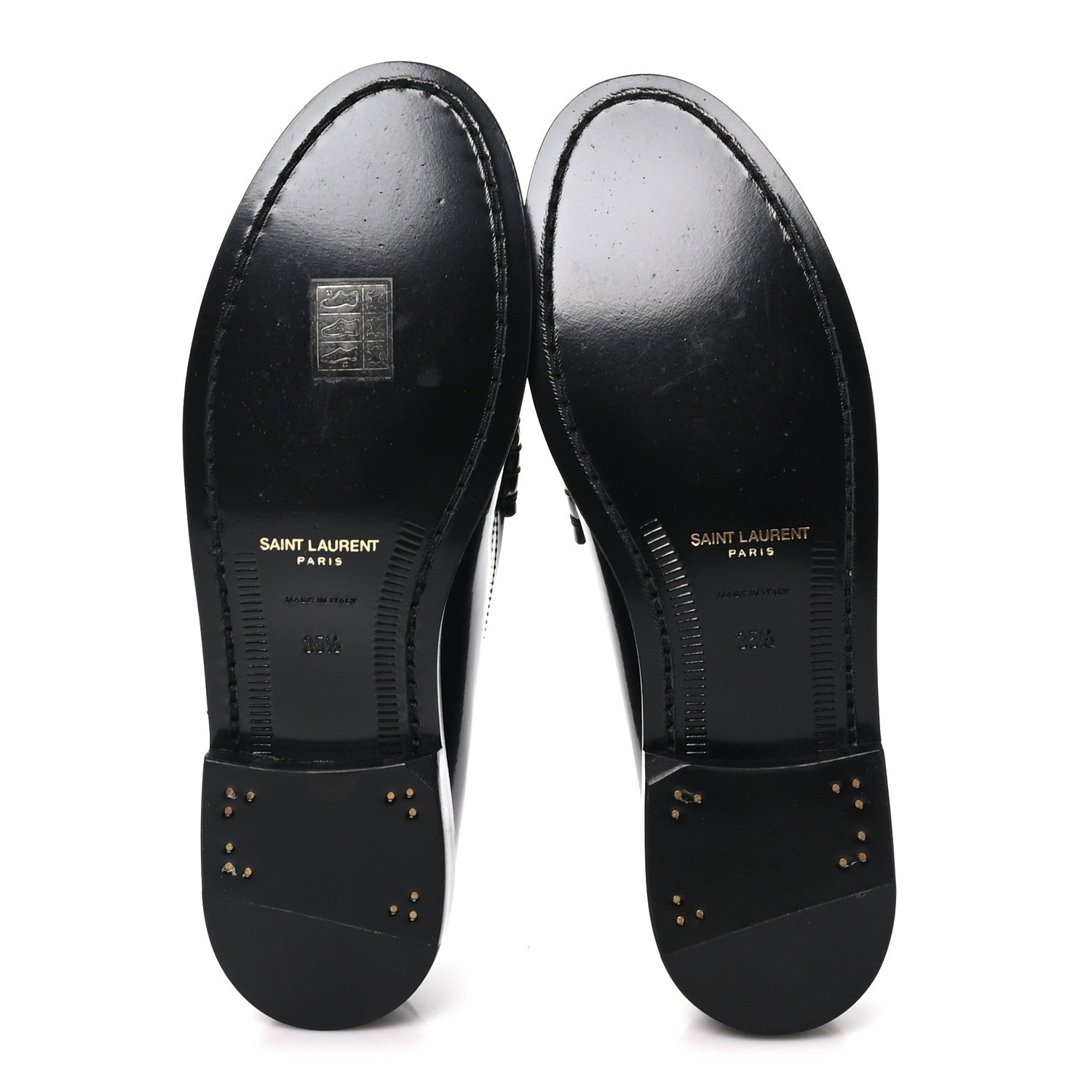Saint Laurent Magnum Lux Chunky Le Loafer Penny Slippers 35.5 Black 6 of 9