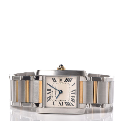 Cartier Stainless Steel 18K Yellow Gold 25mm Tank Francaise Quartz Watch 3 of 6