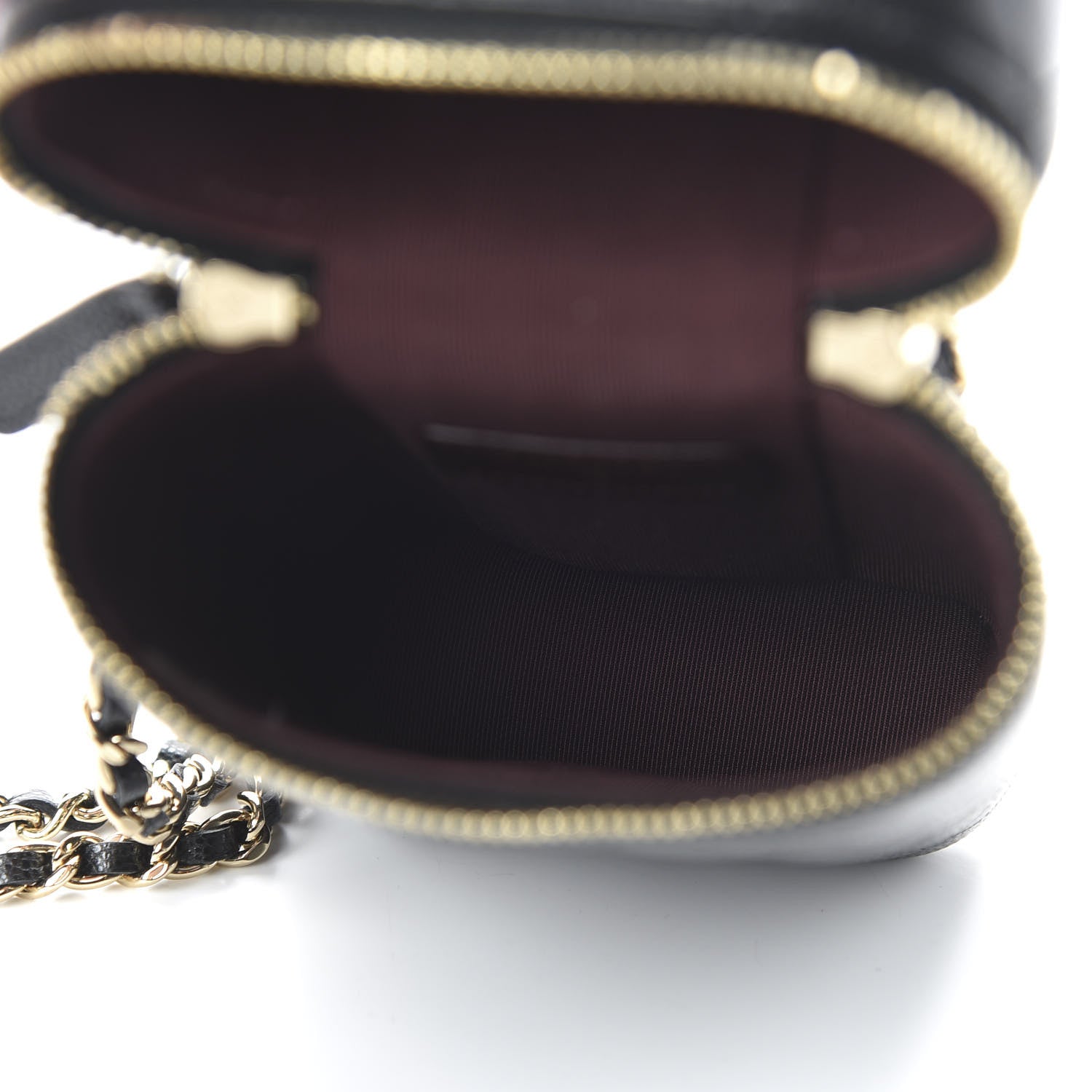 Chanel Caviar Quilted Phone Holder With Chain Black 5 of 11