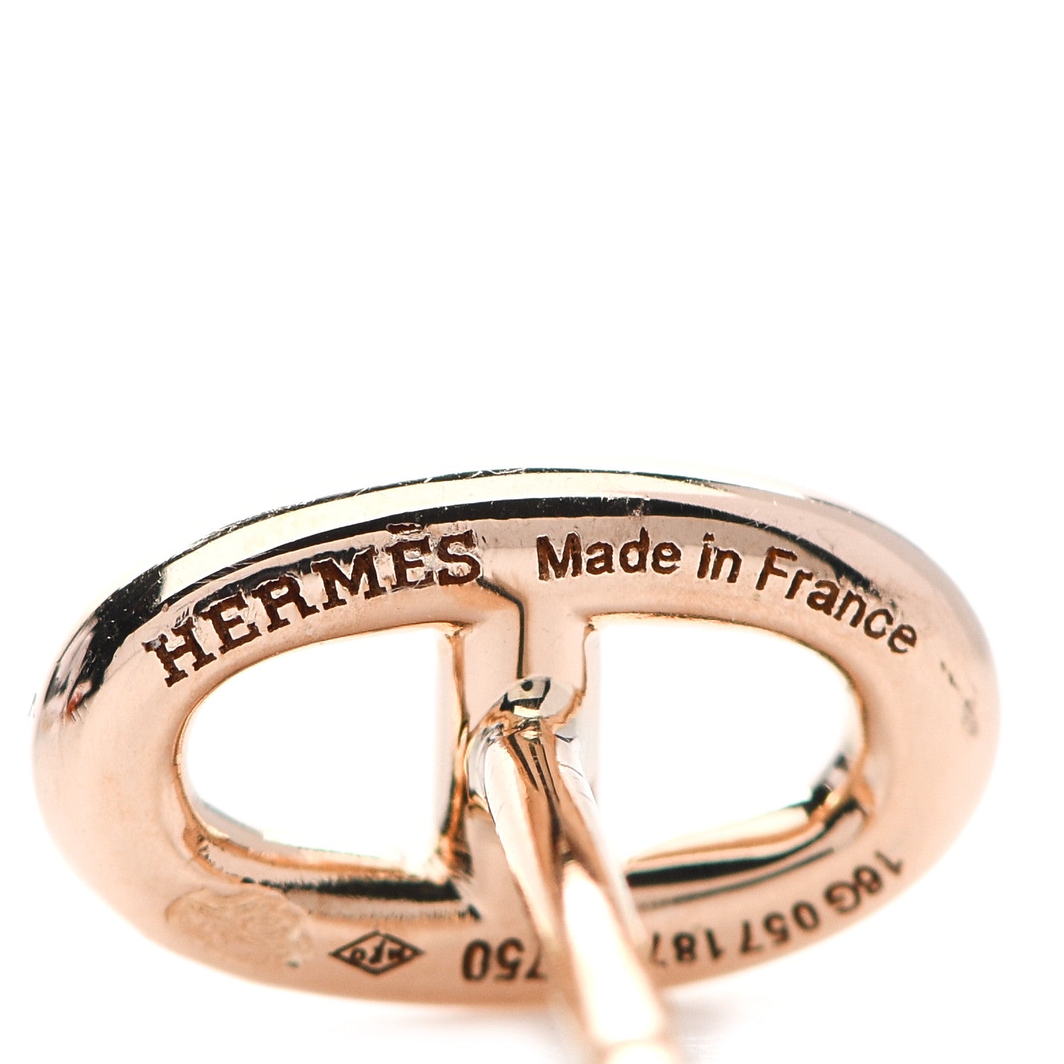Hermes 18K Rose Gold TPM Farandole Stud Earrings 4 of 6