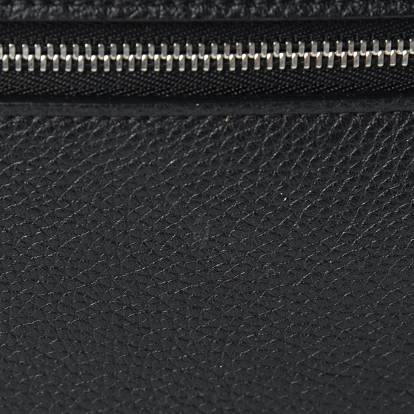 Drummed Calfskin Suede Small Trapeze Black