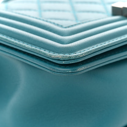 Chanel Lambskin Quilted Small Boy Flap Dark Turquoise 9 of 15