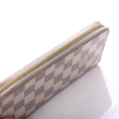 Louis Vuitton Damier Azur Clemence Wallet Rose Ballerine 7 of 8
