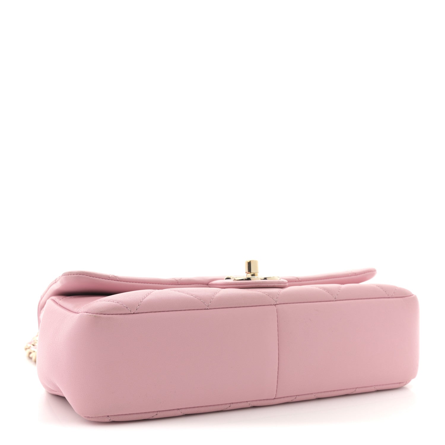 Chanel Lambskin Quilted Resin Bi-Color Chain Flap Bag Pink 4 of 11