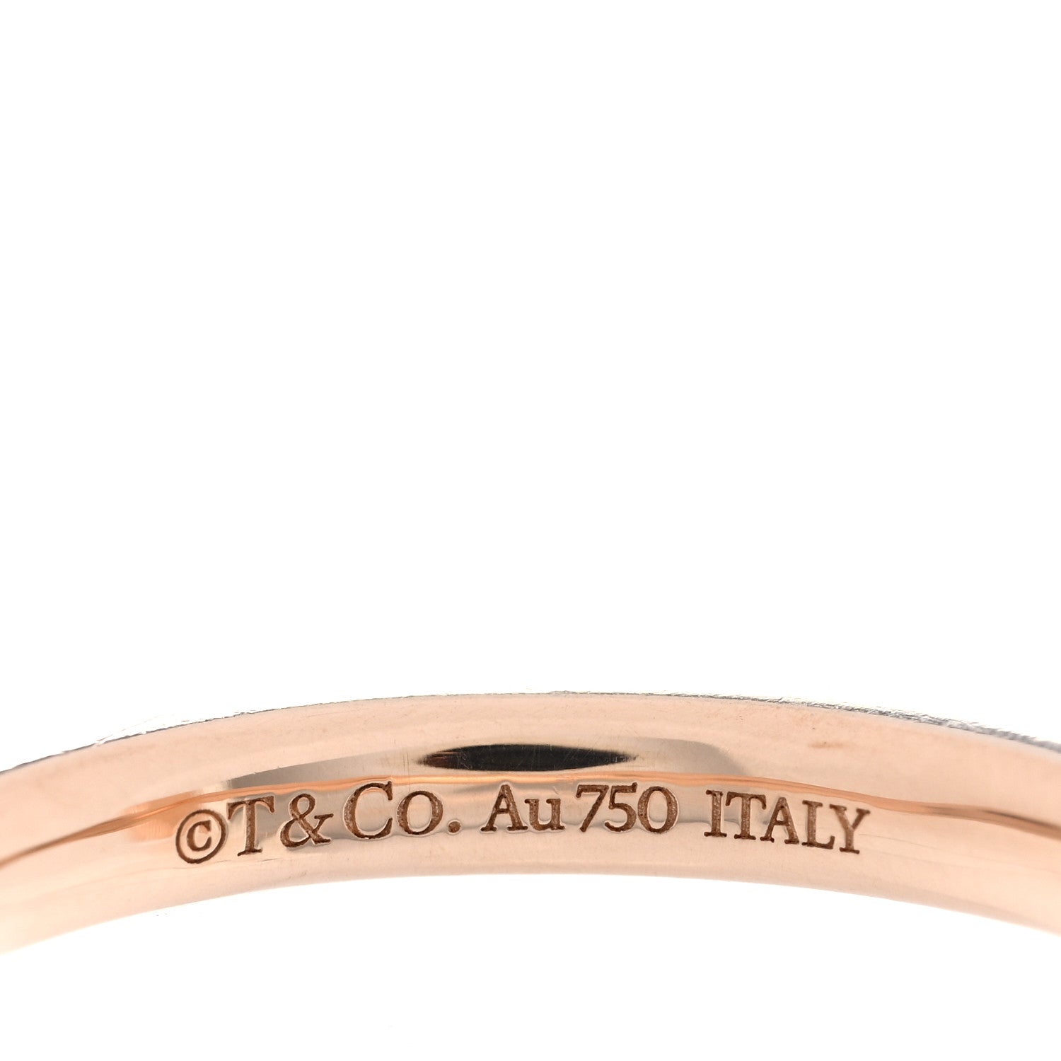 Tiffany 18K Rose Gold Diamond 2.5mm T T1 Ring 54 6.75 4 of 5
