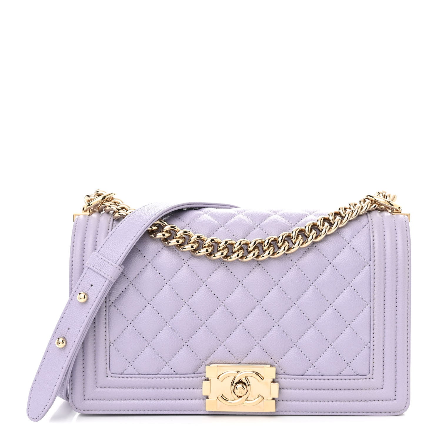 Chanel Caviar Quilted Medium Boy Flap Light Purple 1 of 12