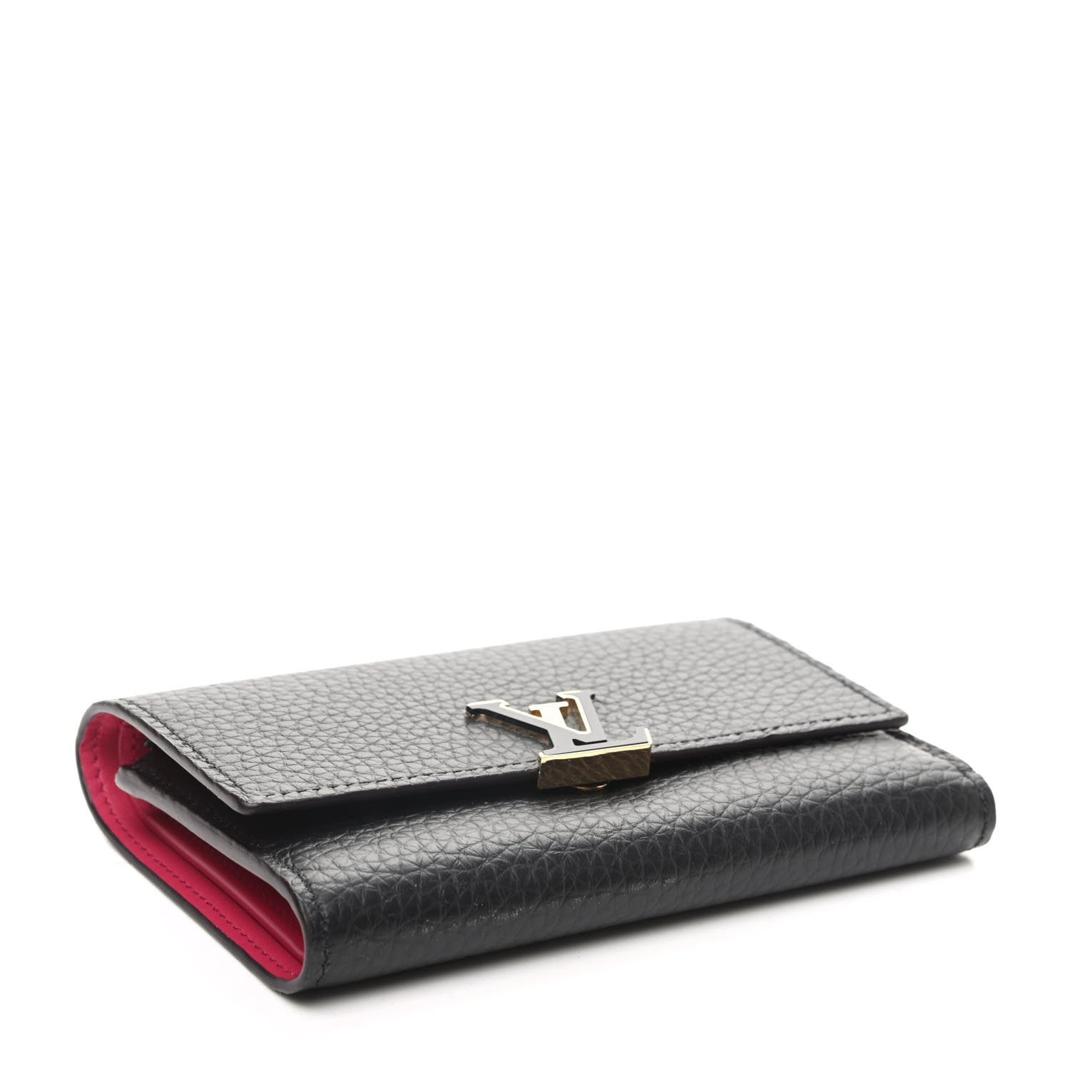 Louis Vuitton Taurillon Capucines Compact Wallet Black 4 of 8