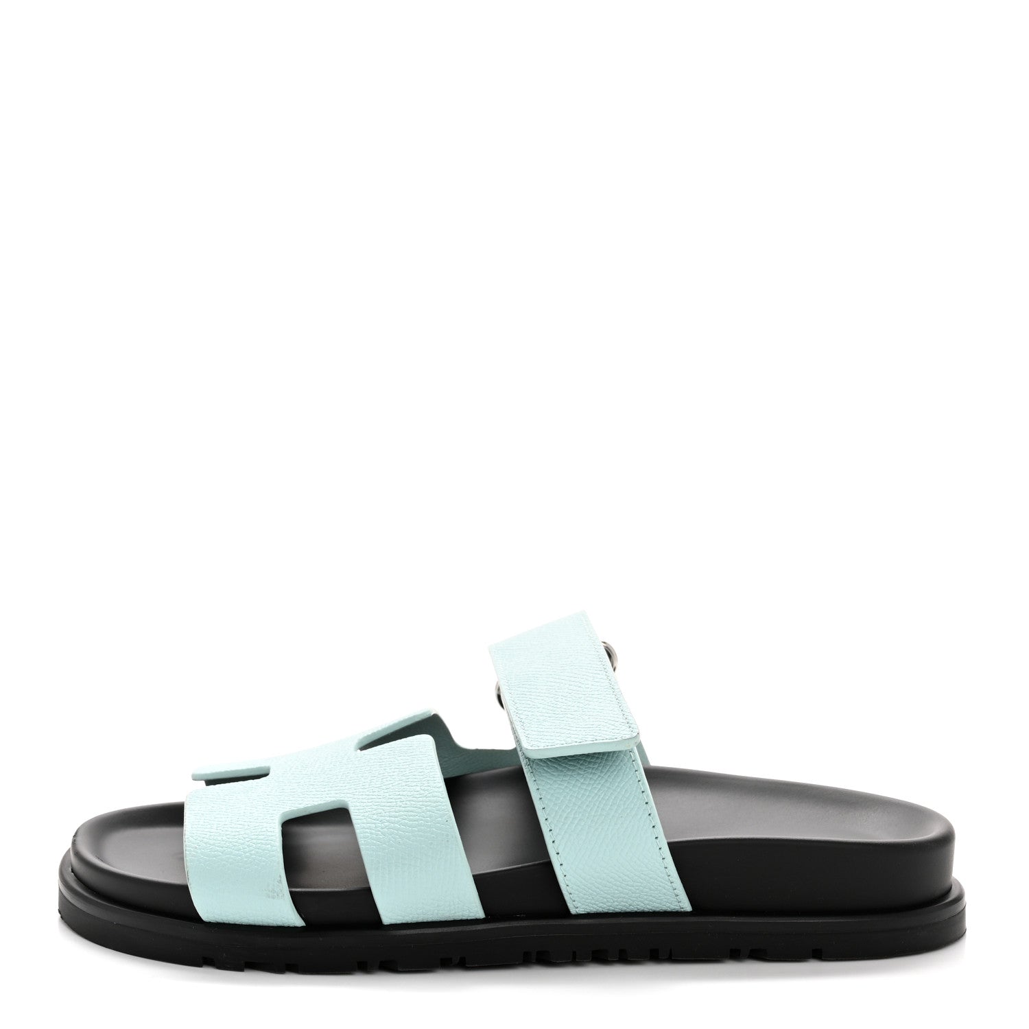 Hermes Epsom Womens Chypre Sandals 35.5 Bleu Cristaux 1 of 11