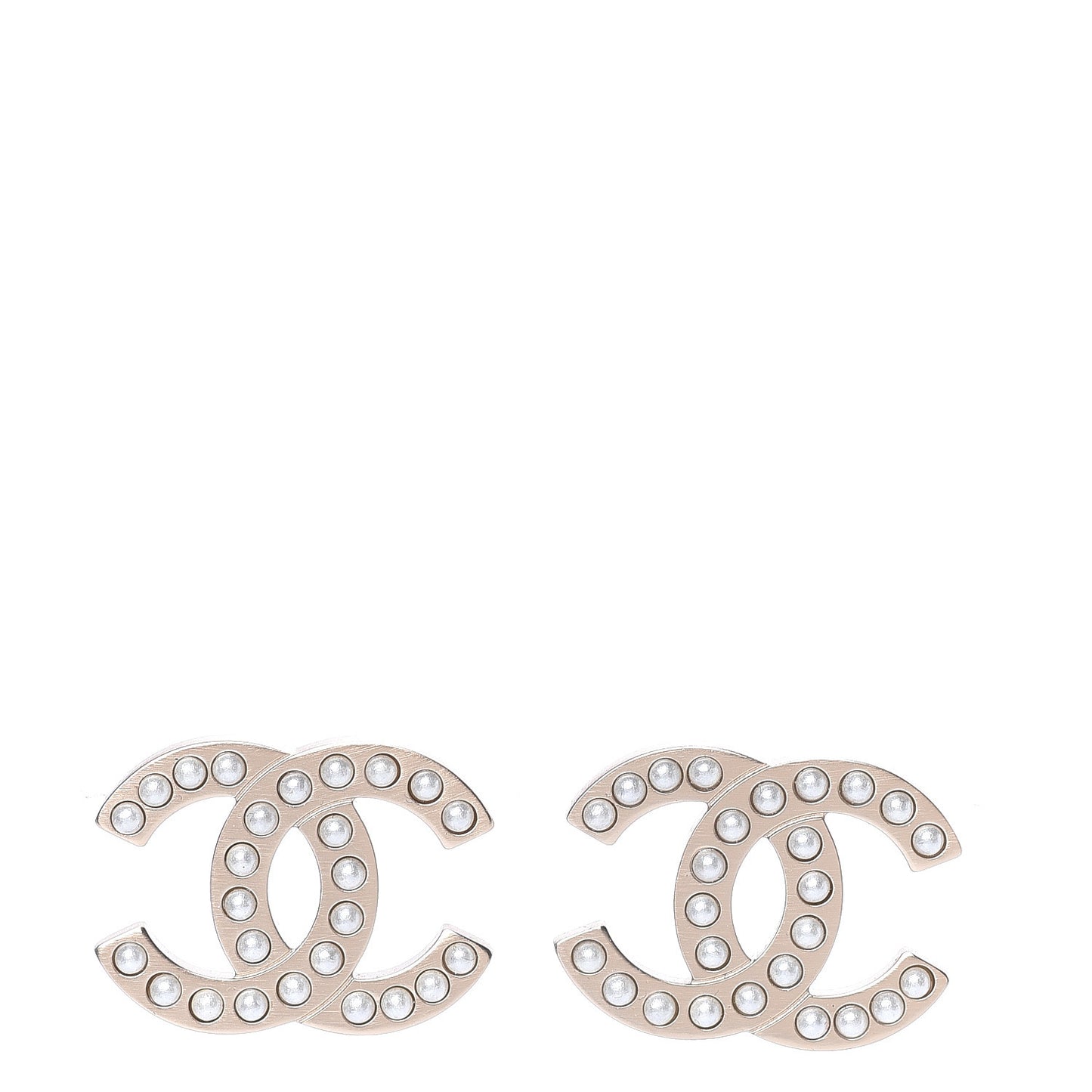 Pearl CC Earrings Light Gold