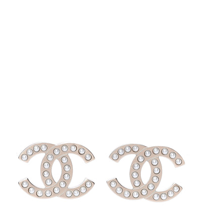 Chanel Pearl CC Earrings Light Gold 1 of 4