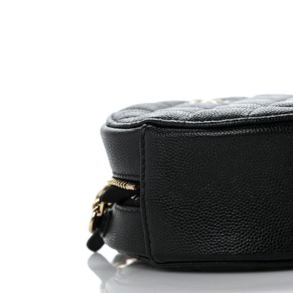 Chanel Caviar Quilted Round Clutch With Chain Black 8 of 9