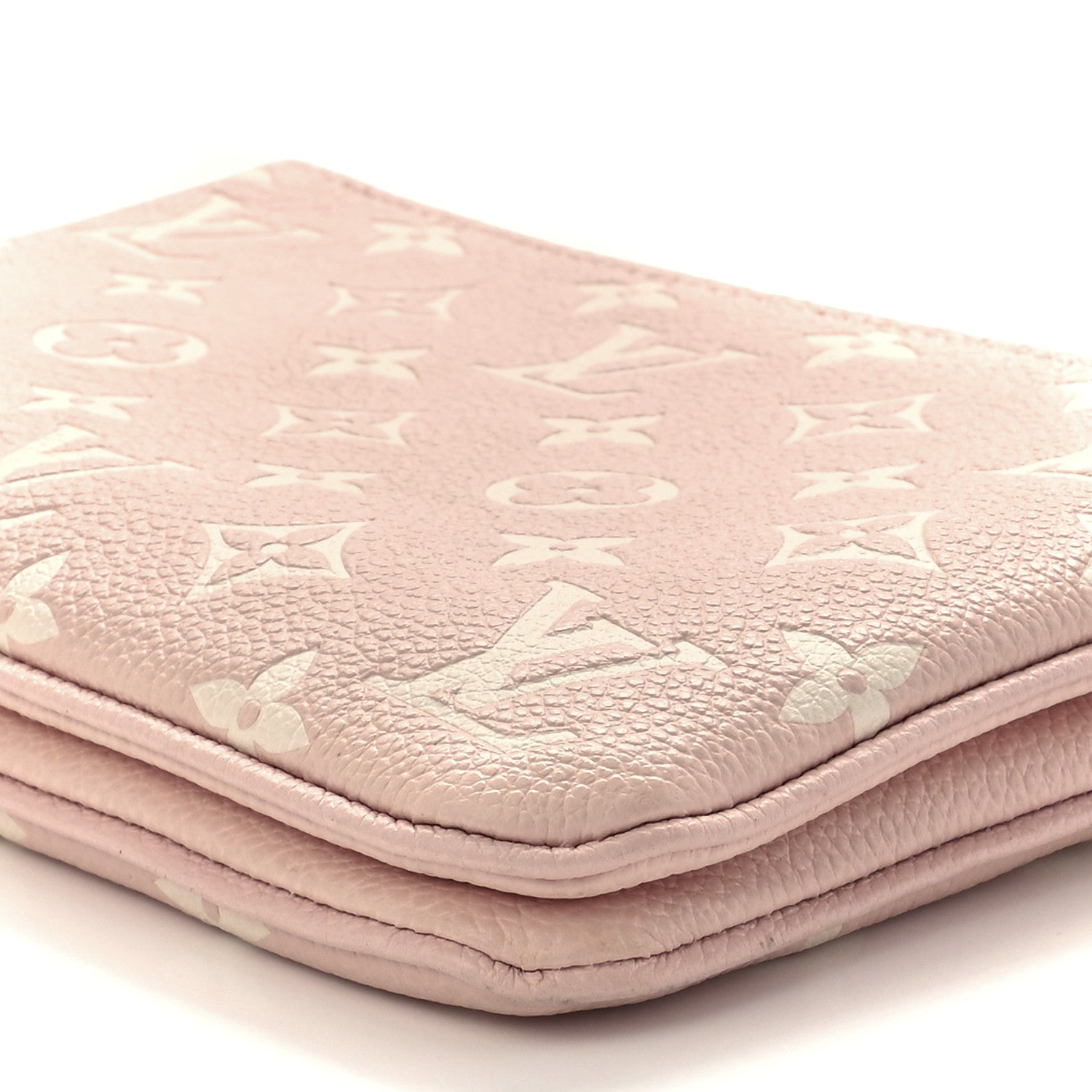 Louis Vuitton Empreinte Monogram Double Zip Pochette Rose 11 of 12