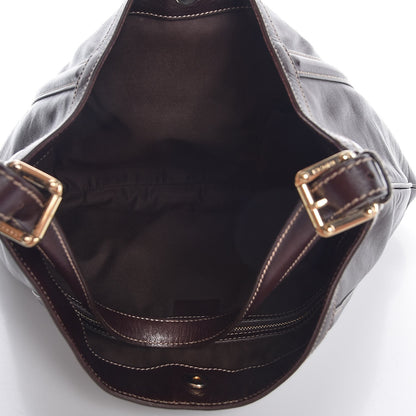 Gucci Calfskin Medium Britt Tote Dark Brown 5 of 7