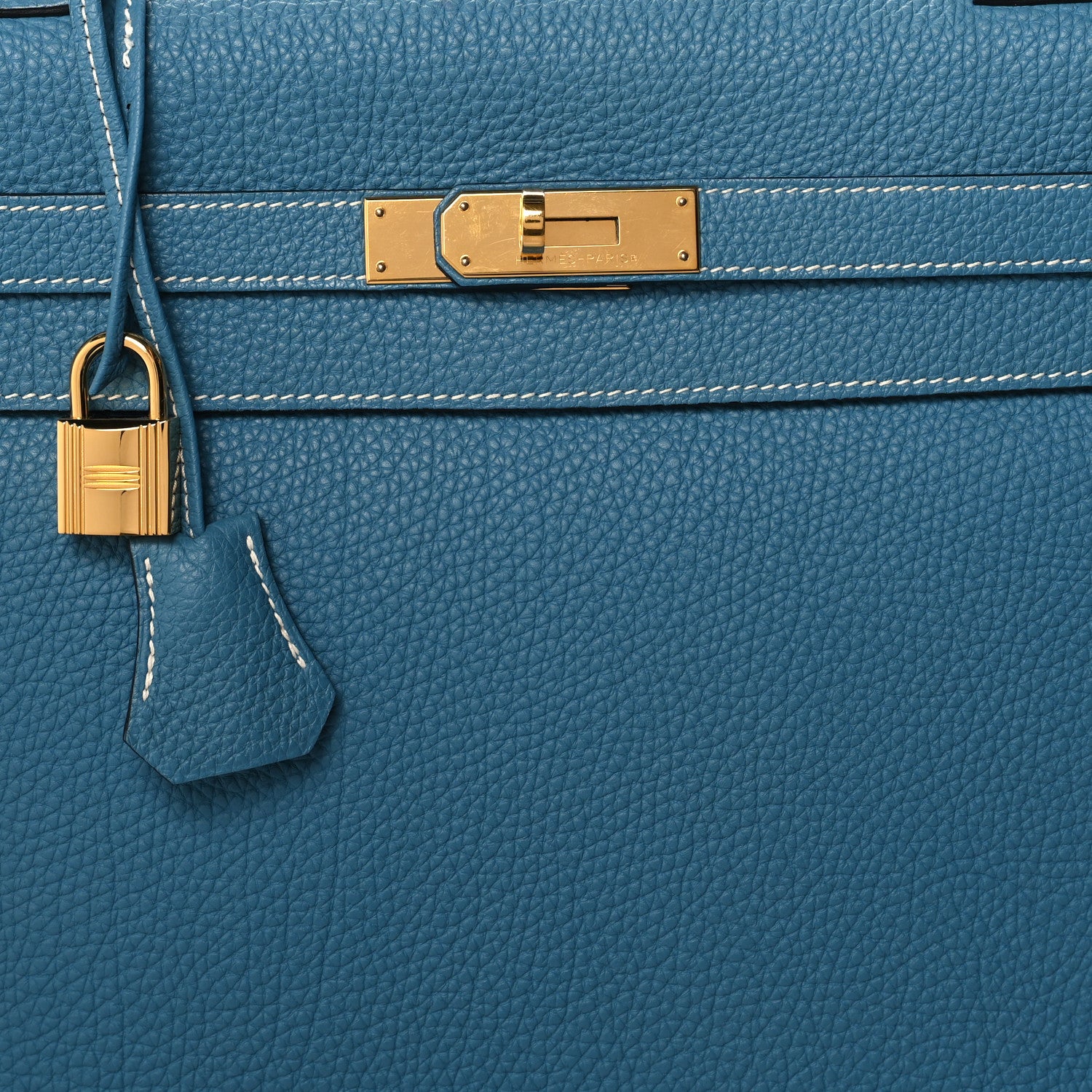 Hermes Togo Kelly Retourne 35 Blue Jean 8 of 10