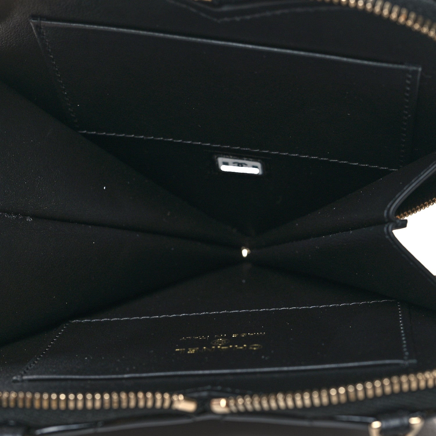 Chanel Patent Calfskin Resin Quilted CC Heart Clutch With Chain Black 5 of 12