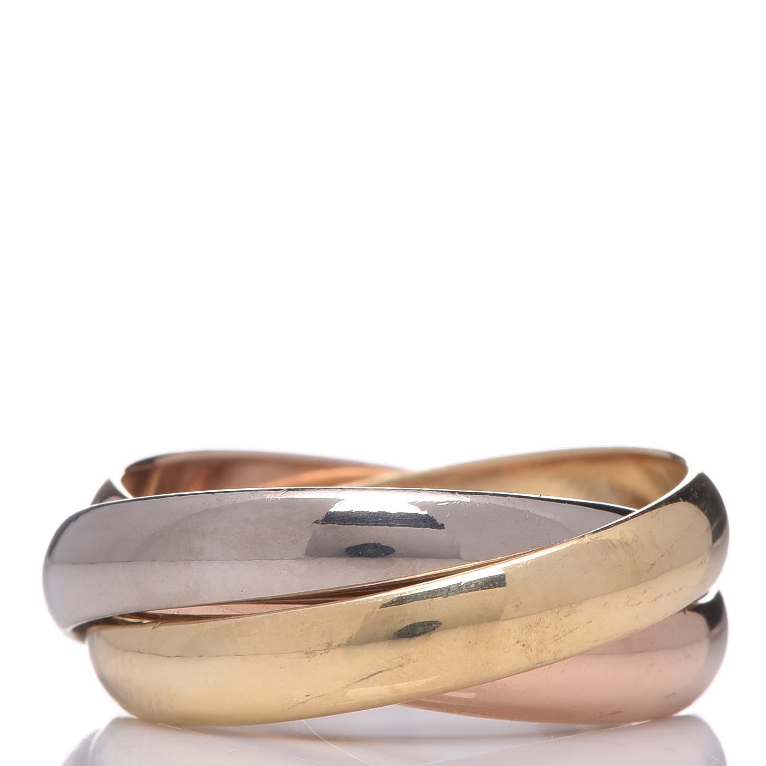 Cartier 18K Pink Yellow White Gold Classic Trinity Ring 52 6 3 of 7