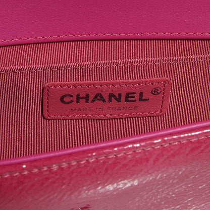 Chanel Patent Tweed Medium Boy Flap Fuchsia 6 of 8