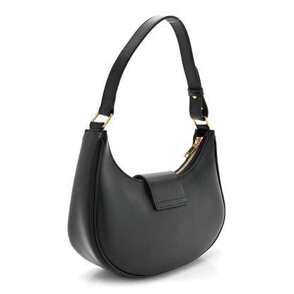 Celine Smooth Calfskin Medium Strap Ava Triomphe Shoulder Bag Black 3 of 12