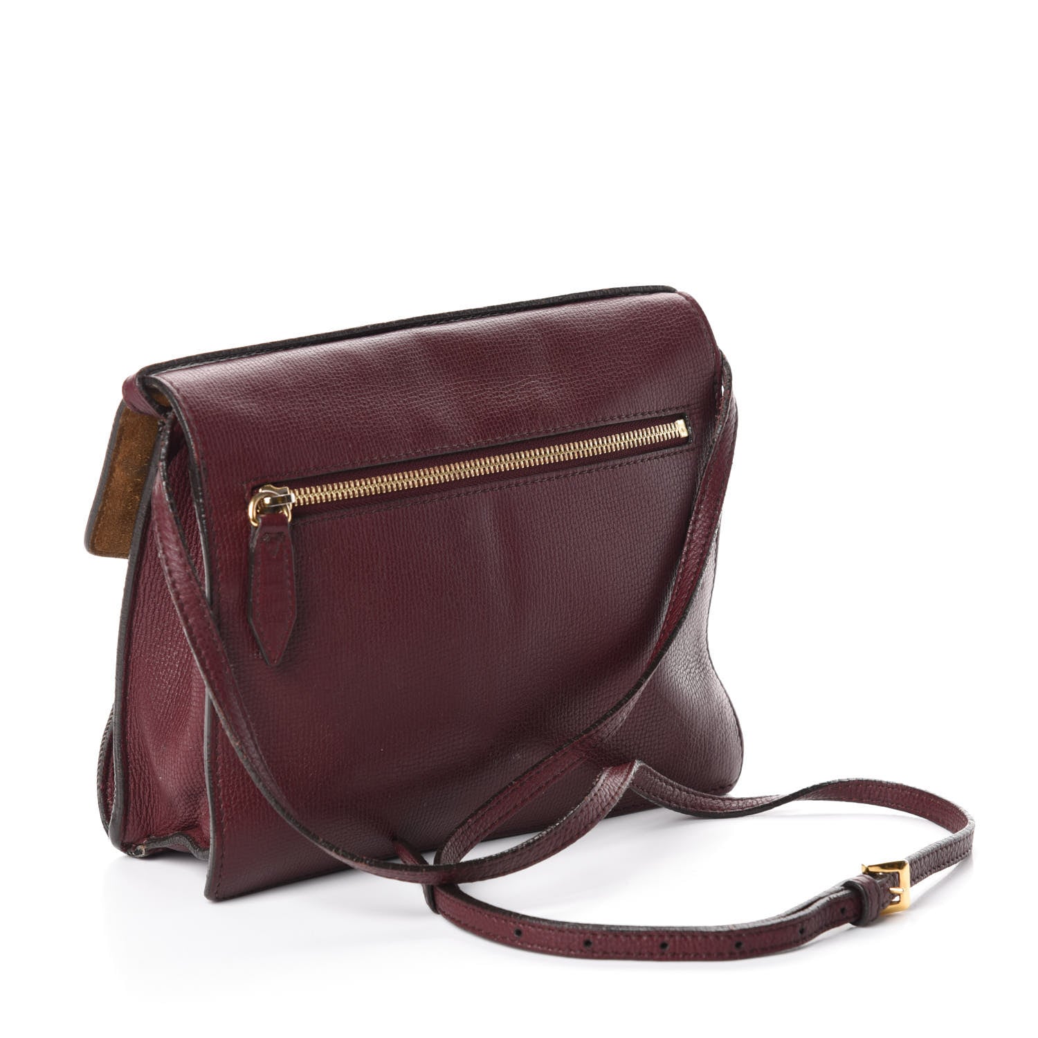 Burberry Derby Calfskin House Check Small Macken Crossbody Bag Mahogany Red 3 of 14