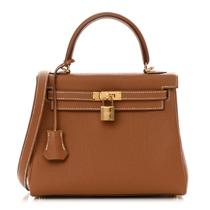 Hermes Togo Kelly Retourne 25 Gold 1 of 13