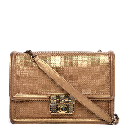 Chanel Metallic Calfskin Micro Retro Flap Gold 1 of 7