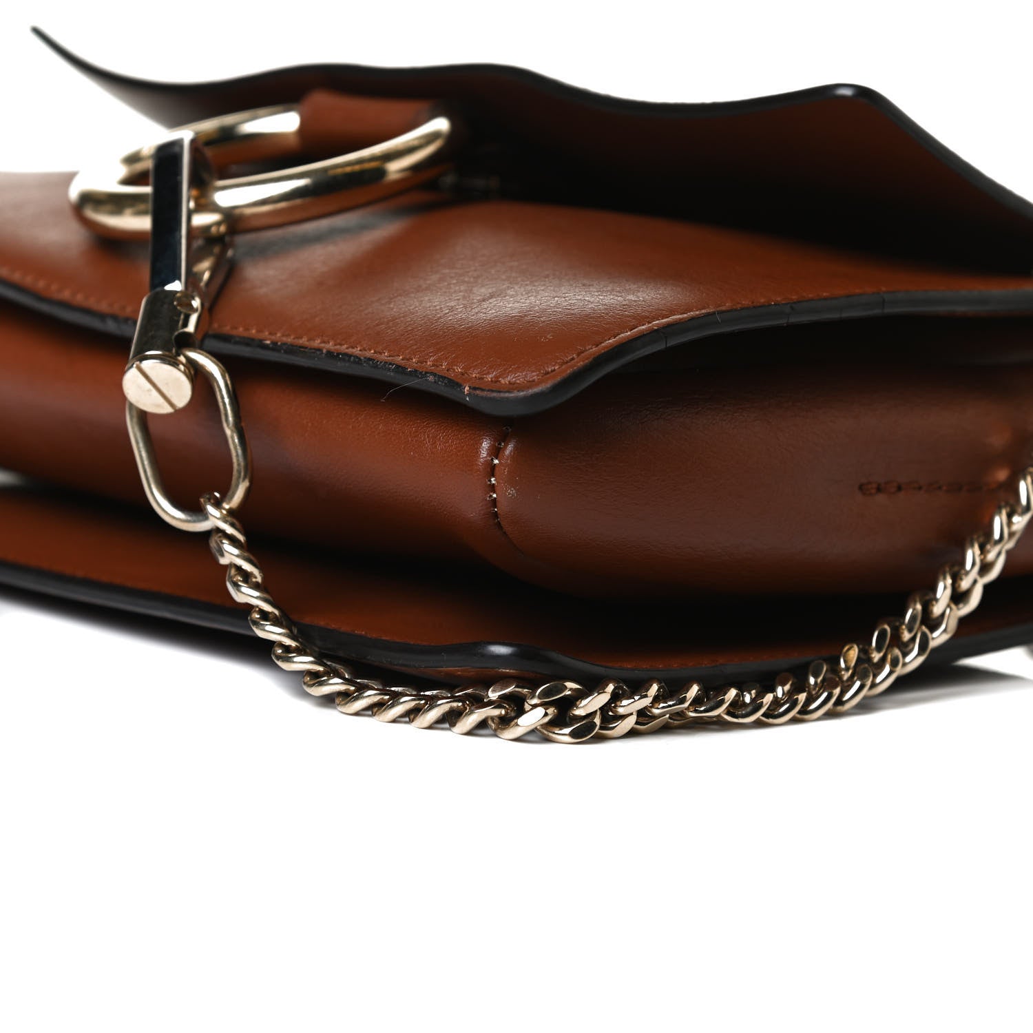 Chloe Suede Calfskin Small Faye Shoulder Bag Tobacco 9 of 16