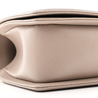 Chanel Caviar Quilted Medium Boy Flap Dark Beige 9 of 11