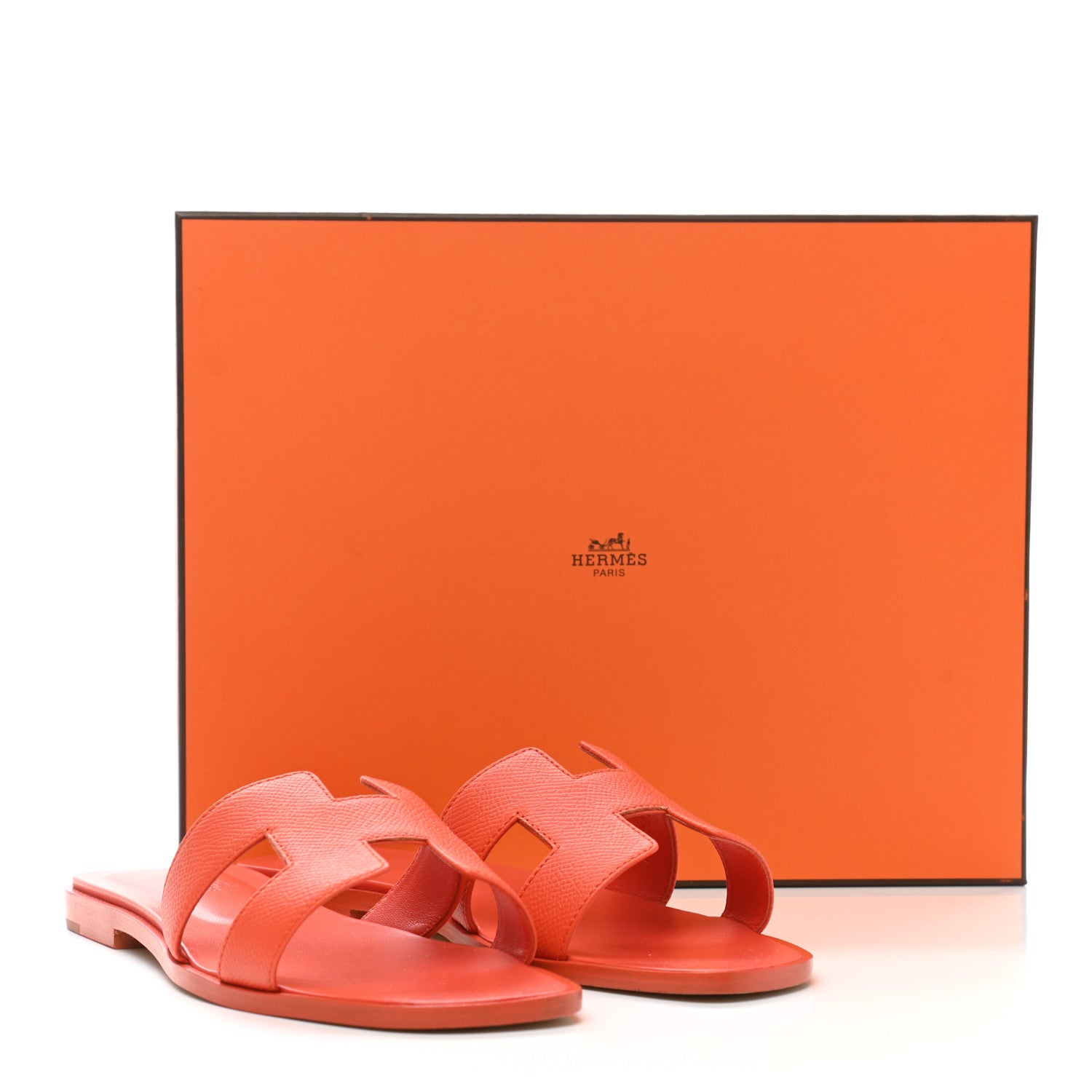 Hermes Epsom Oran Sandals 38 Orange Poppy 9 of 9