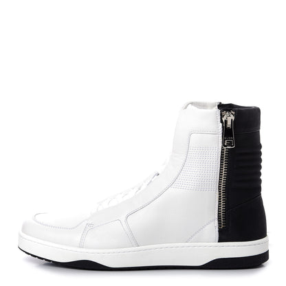 Gucci Calfskin Mens High Top Sneakers 9 White 1 of 11