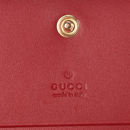 Gucci Guccissima Card Case Wallet Red 6 of 7